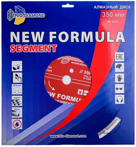Алмазный диск по бетону 350*25.4*10*3.2мм New Formula Segment Trio-Diamond S209 - интернет-магазин «Стронг Инструмент» город Нижний Новгород
