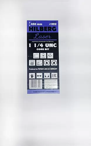 Алмазная буровая коронка 302*450 мм 1 1/4" UNC Hilberg Laser HD726 - интернет-магазин «Стронг Инструмент» город Нижний Новгород