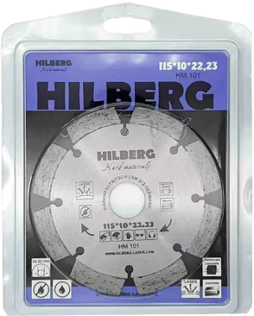 Алмазный диск по железобетону 115*22.23*10*2.0мм Hard Materials Laser Hilberg HM101 - интернет-магазин «Стронг Инструмент» город Нижний Новгород