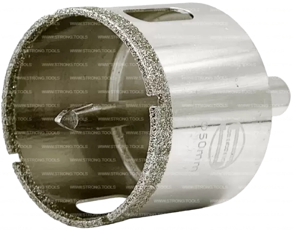 Алмазная коронка по керамике с центр. сверлом 50мм Strong СТК-06600050
