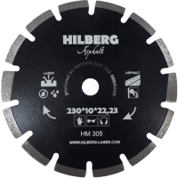 Алмазный диск по асфальту 230*22.23*10*2.3мм Asphalt Laser Hilberg HM305 - интернет-магазин «Стронг Инструмент» город Нижний Новгород