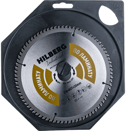 Пильный диск по ламинату 216*30*Т80 Industrial Hilberg HL216 - интернет-магазин «Стронг Инструмент» город Нижний Новгород