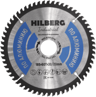 Пильный диск по алюминию 185*30/20*Т60 Industrial Hilberg HA185 - интернет-магазин «Стронг Инструмент» город Нижний Новгород