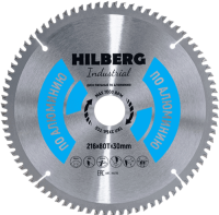 Пильный диск по алюминию 216*30*Т80 Industrial Hilberg HA216 - интернет-магазин «Стронг Инструмент» город Нижний Новгород