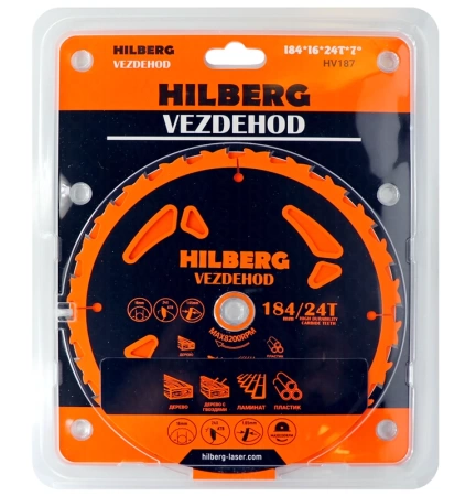Универсальный пильный диск 184*16*24Т Vezdehod Hilberg HV187 - интернет-магазин «Стронг Инструмент» город Нижний Новгород