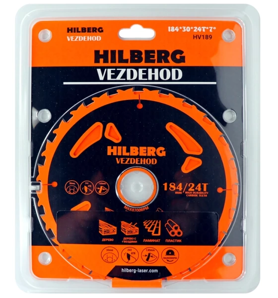 Универсальный пильный диск 184*30*24Т Vezdehod Hilberg HV189 - интернет-магазин «Стронг Инструмент» город Нижний Новгород