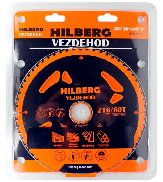 Универсальный пильный диск 216*30*60Т Vezdehod Hilberg HV218 - интернет-магазин «Стронг Инструмент» город Нижний Новгород