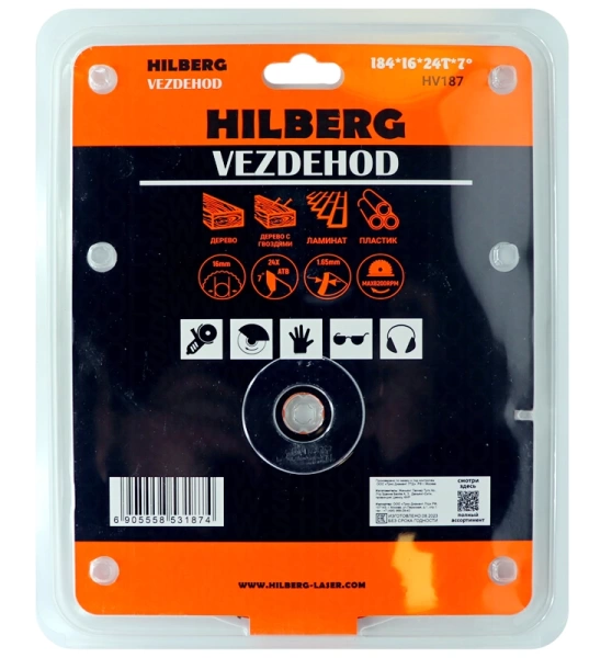 Универсальный пильный диск 184*16*24Т Vezdehod Hilberg HV187 - интернет-магазин «Стронг Инструмент» город Нижний Новгород