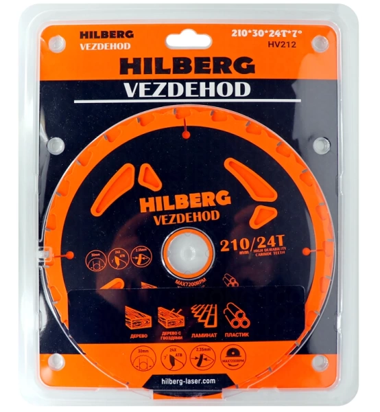 Универсальный пильный диск 210*30*24Т Vezdehod Hilberg HV212 - интернет-магазин «Стронг Инструмент» город Нижний Новгород